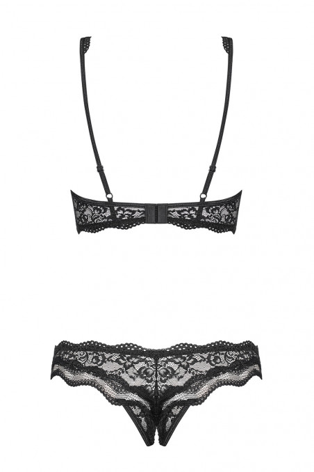 Комплект с открытым бюстом и трусиками Obsessive Luvae set otwarty