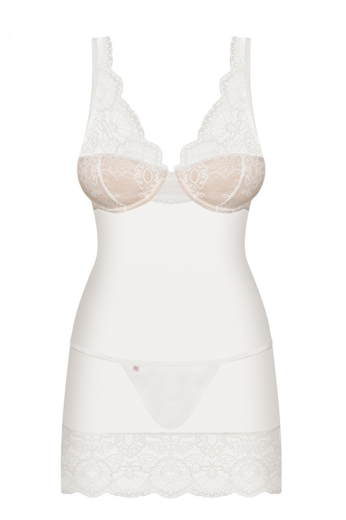 Сорочка прозрачная со стрингами Obsessive 853-CHE-2