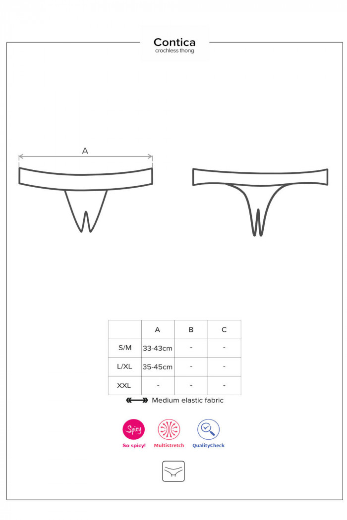 Трусики-бразилиана з вирізом Obsessive Contica otwarte