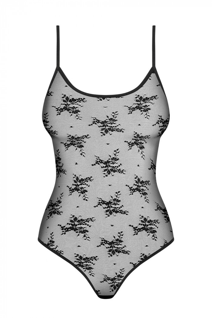 Боди прозрачное с тонкими бретелями Obsessive Jennifairy