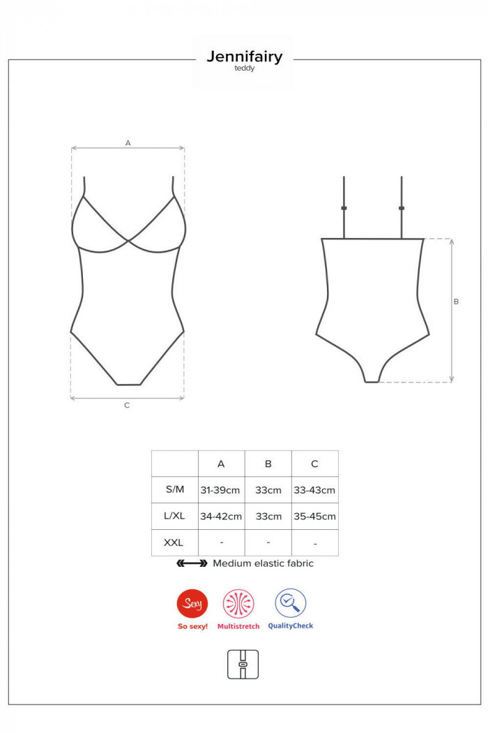 Боди прозрачное с тонкими бретелями Obsessive Jennifairy