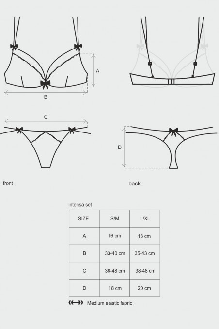 Комплект кружевной коралловый Obsessive Intensa set