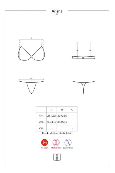 Комплект белья Obsessive Arisha Set