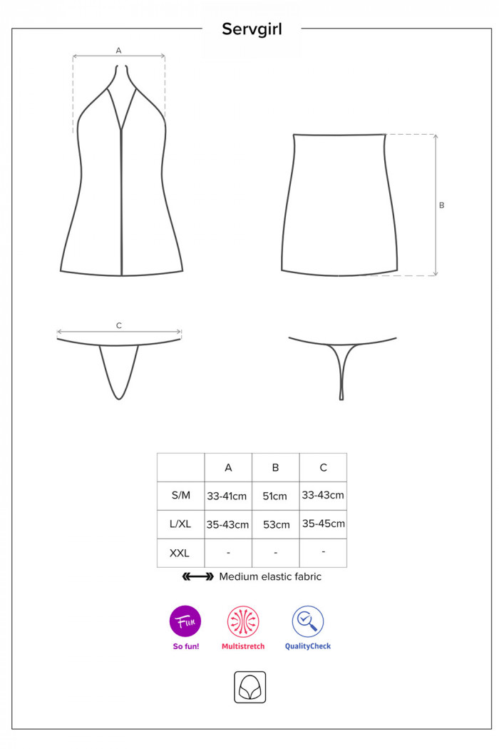 Кружевной костюм Горничной Obsessive Servgirl costume