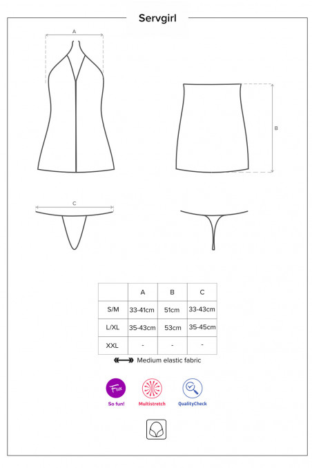 Кружевной костюм Горничной Obsessive Servgirl costume