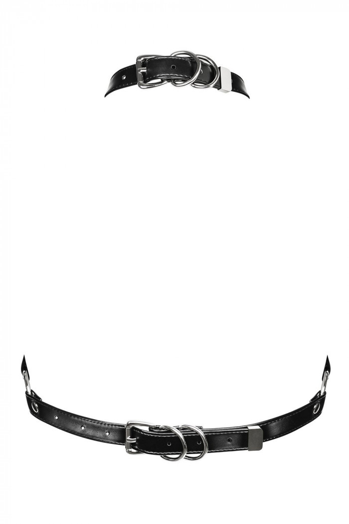 Бюстгальтер-портупея з еко-шкіри Obsessive A740