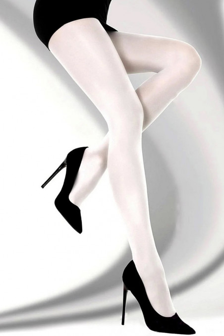 Колготки щільні з сатиновим блиском Lores Lucido 100 Bianco