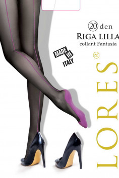 Колготки з ліловим швом Lores Riga Lilla 20d