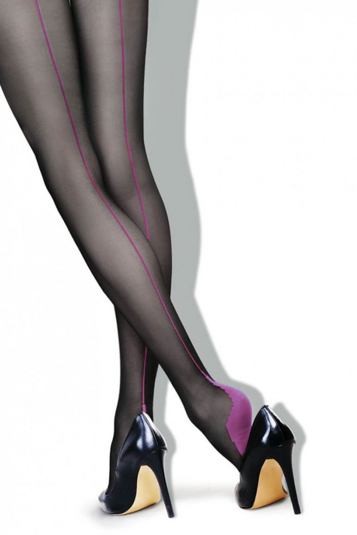 Колготки с лиловым швом Lores Riga Lilla 20d