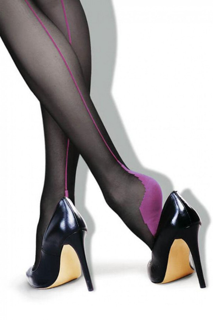 Колготки с лиловым швом Lores Riga Lilla 20d