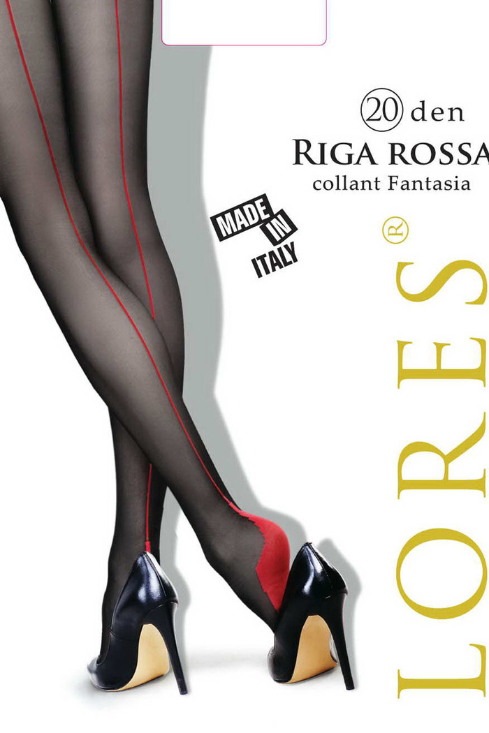 Колготки з червоним швом Lores Riga Rossa 20d