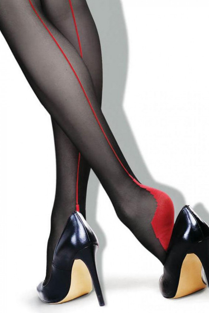 Колготки с красным швом Lores Riga Rossa 20d