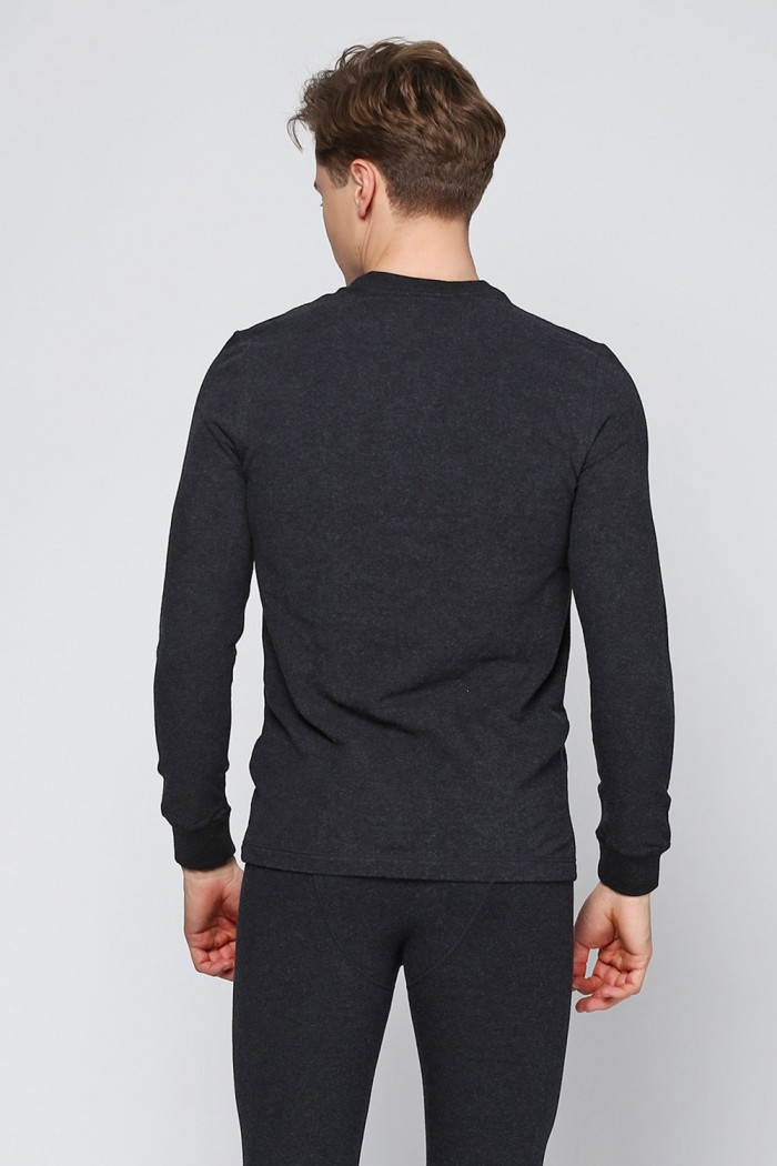 Мужская хлопковая термо-футболка с длинными рукавами Key MVD 155 Hot Touch