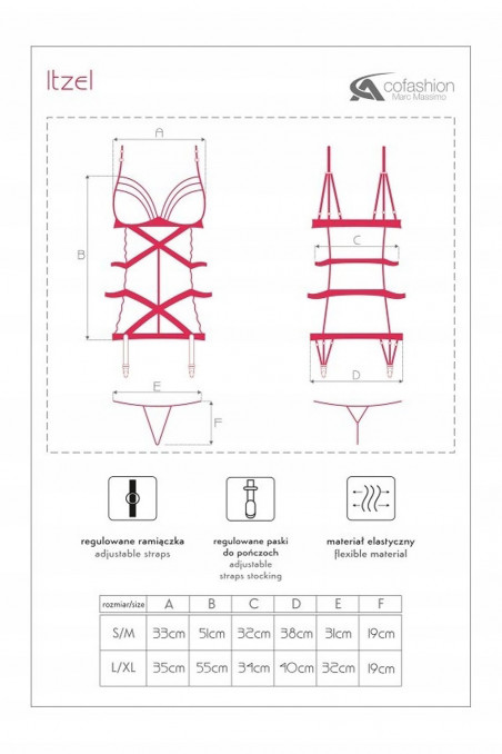 Комплект корсет і трусики Cofashion Itzel