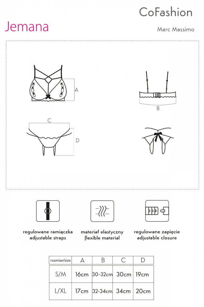 Комплект ажурный с пикантными вырезами Cofashion Jemana