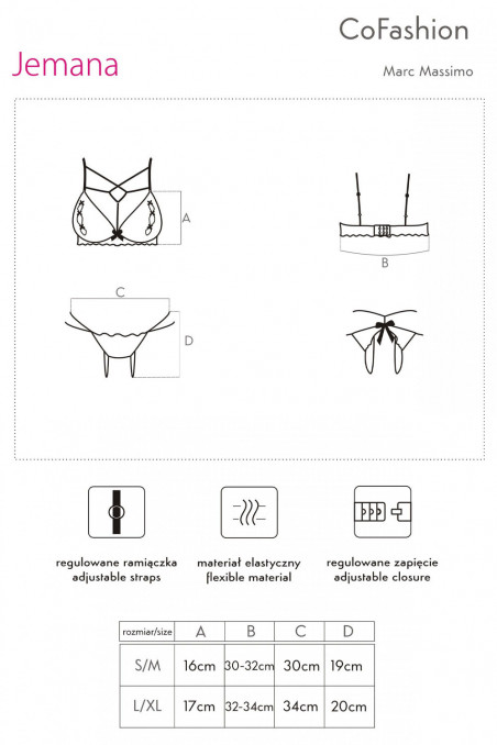 Комплект ажурный с пикантными вырезами Cofashion Jemana