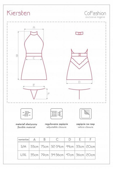 Сорочка ажурная с трусиками Cofashion Kiersten