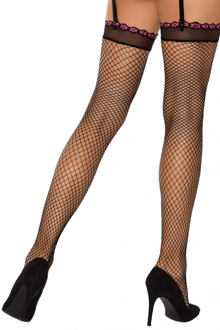 Чулки под пояс в мелкую сетку Cofashion Chinedu