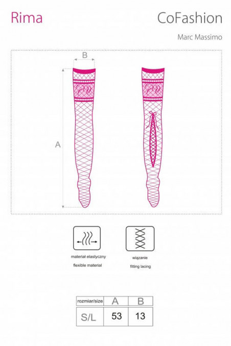 Чулки в сетку с оригинальным дизайном Cofashion Rima