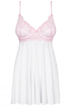 Пеньюар атласний з трусиками Obsessive Girlly babydoll 2