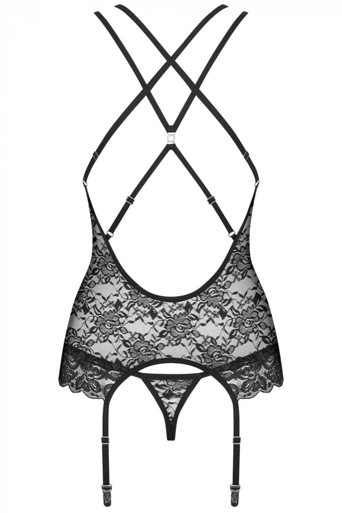 Корсет з трусиками-стринг Obsessive 860-COR-1
