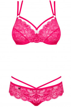Комплект мереживний рожевий Obsessive 860-SET-5 set 2
