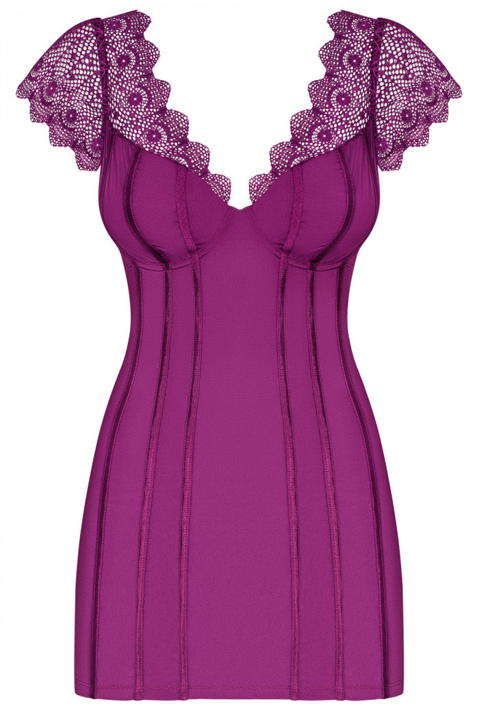 Сорочка с трусиками Obsessive Moketta Chemise