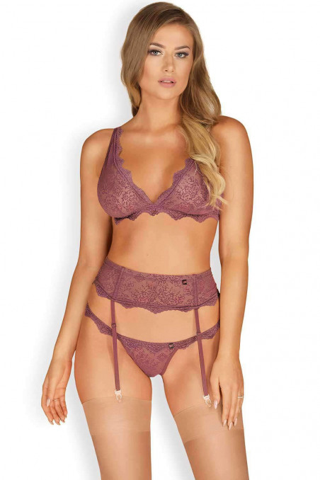 Комплект с поясом для чулок Obsessive Emperita Set