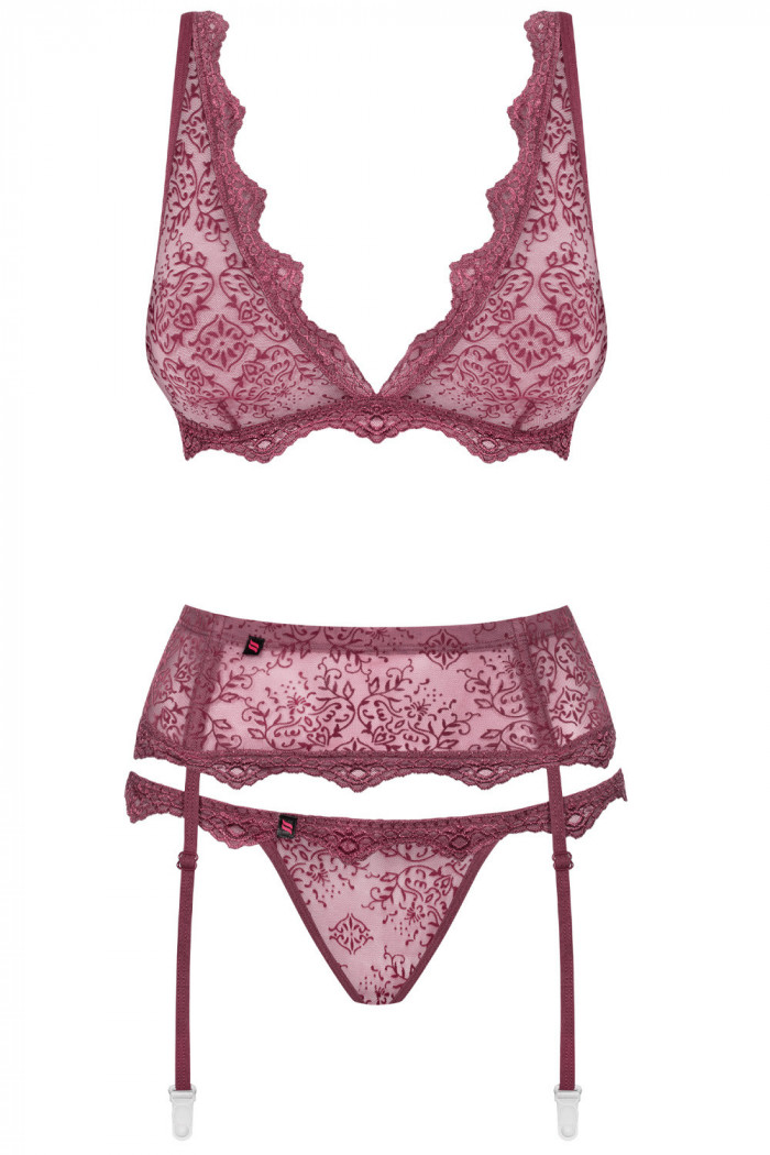 Комплект с поясом для чулок Obsessive Emperita Set