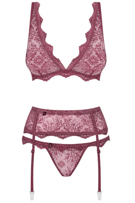 Комплект с поясом для чулок Obsessive Emperita Set