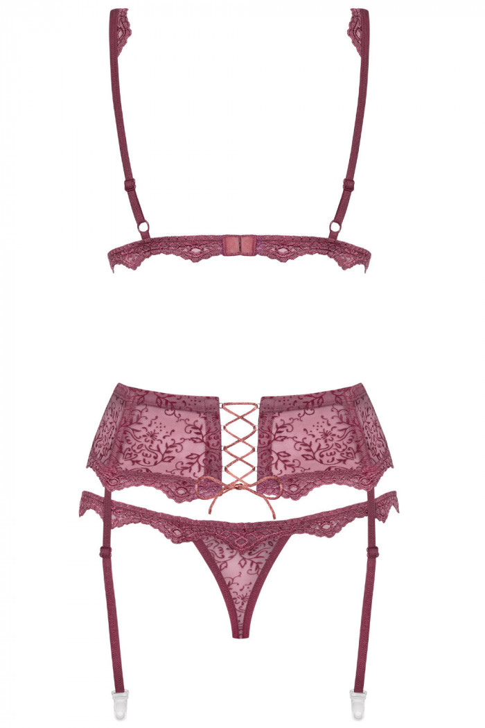 Комплект с поясом для чулок Obsessive Emperita Set