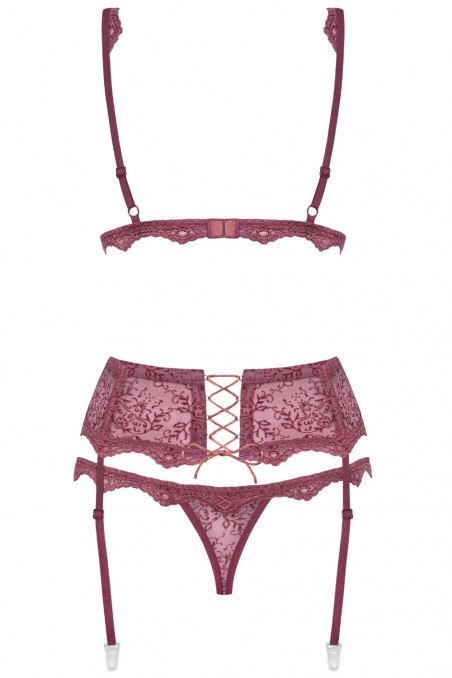 Комплект с поясом для чулок Obsessive Emperita Set
