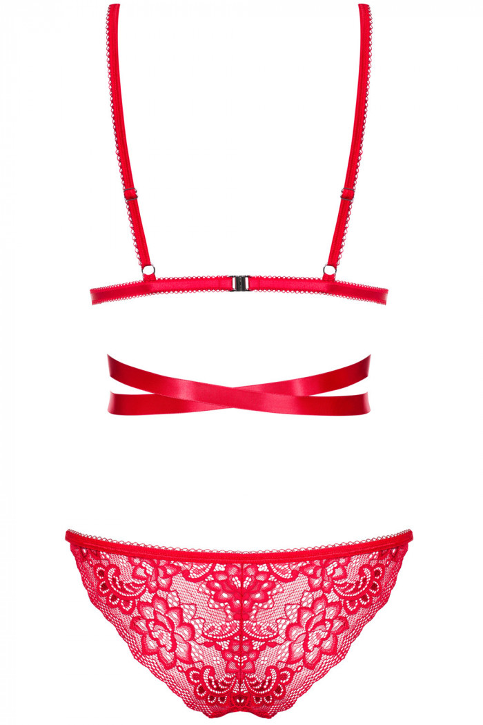 Комплект мереживний зі стрічками Obsessive Lovlea Set