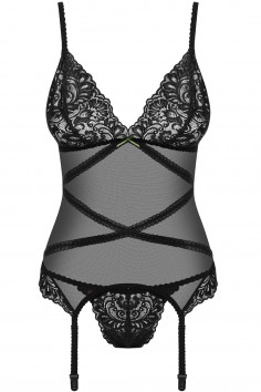 Корсет з трусиками-стринг Obsessive Bondea Corset 2