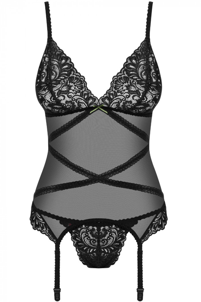 Корсет з трусиками-стринг Obsessive Bondea Corset