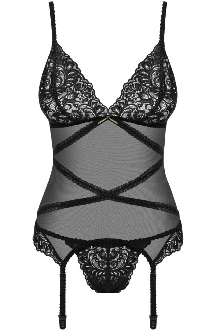Корсет з трусиками-стринг Obsessive Bondea Corset