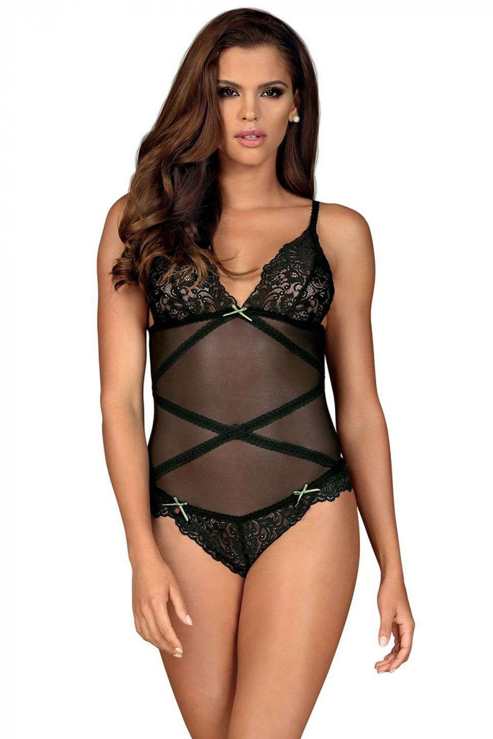 Боді прозоре з мереживом Obsessive Bondea Teddy