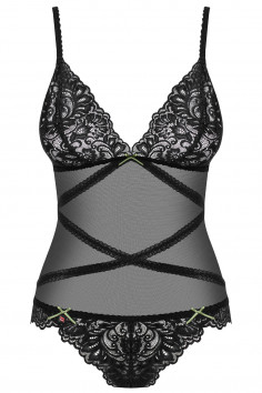 Боді прозоре з мереживом Obsessive Bondea Teddy 2