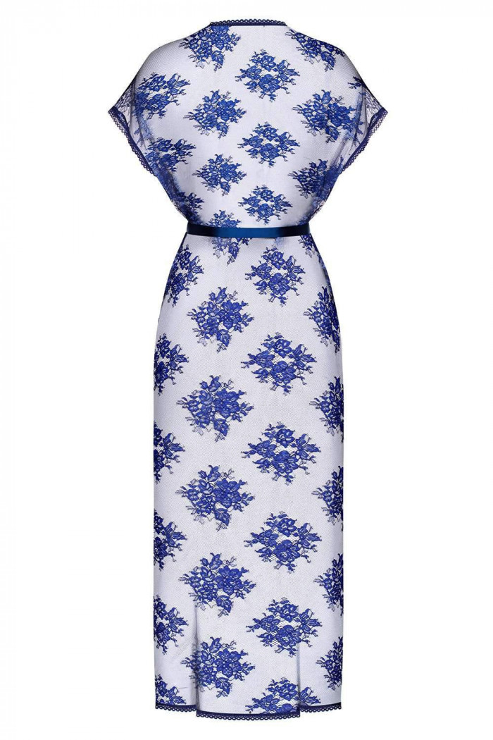 Халат длинный кружевной Obsessive Flowlace Peniuar