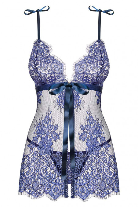 Бебидолл кружевной с трусиками Obsessive Flowlace babydoll