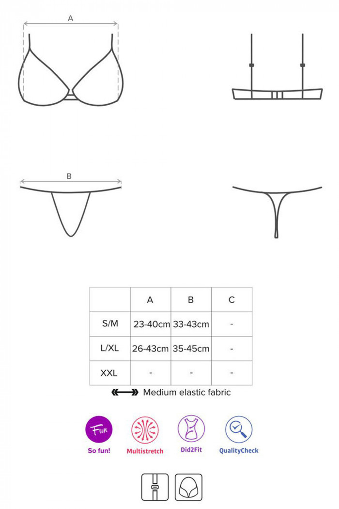 Комплект новогодний Obsessive Santastic Set Costume