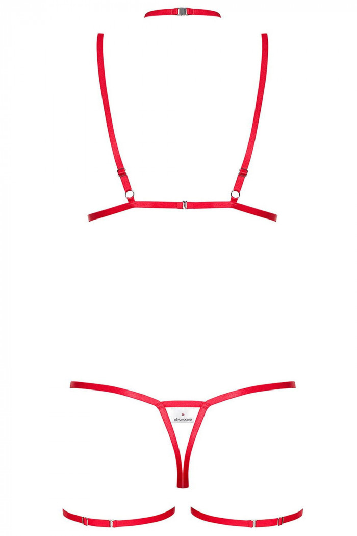 Комплект с подвязками Obsessive Santasia Set
