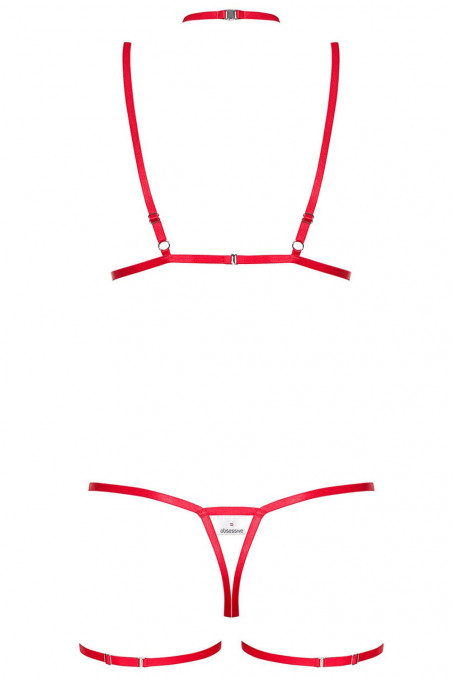 Комплект с подвязками Obsessive Santasia Set