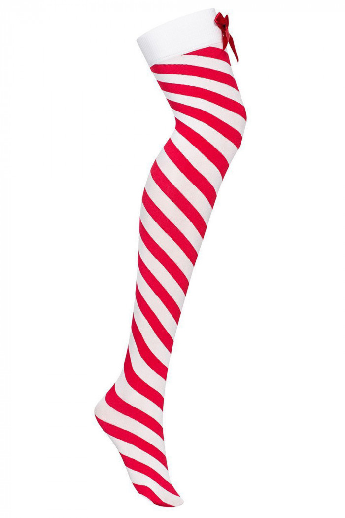 Чулки новогодние Obsessive Kissmas