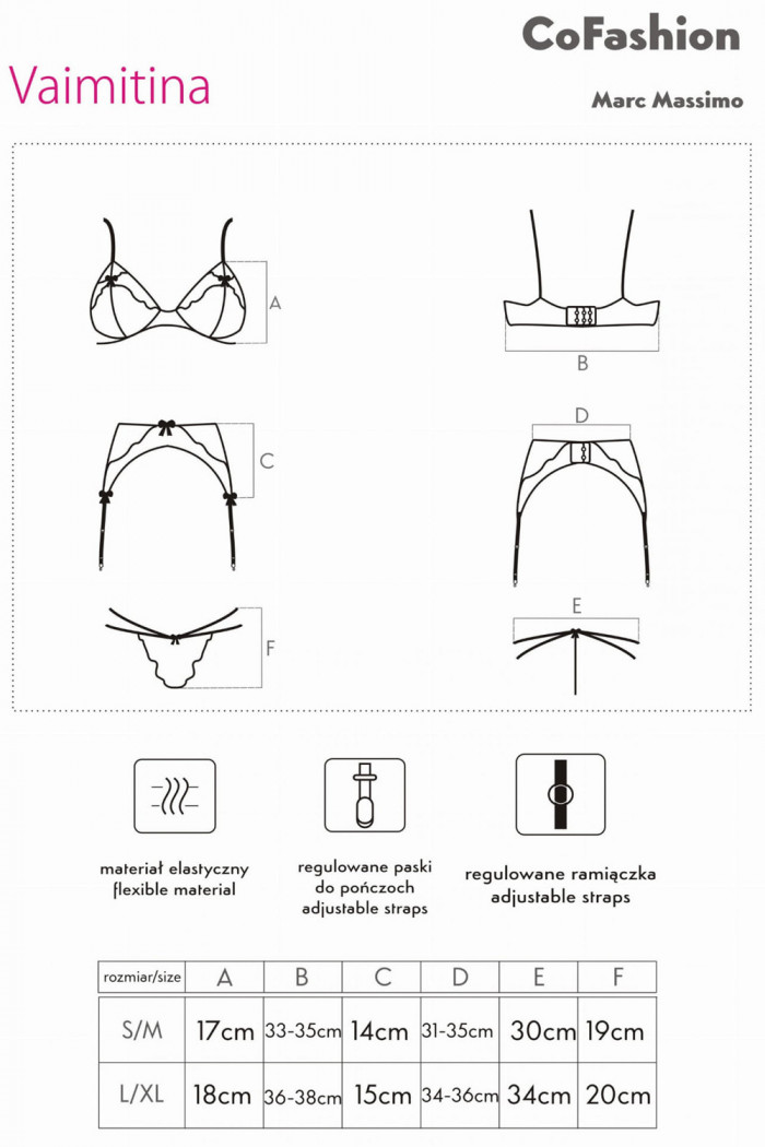 Кружевной комплект с поясом для чулок Cofashion Vaimitana