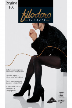 Теплі бавовняні колготки Filodoro Regina 100 den 2