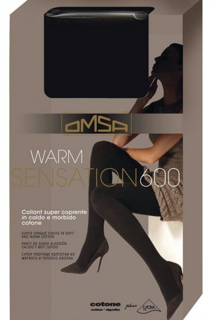 Бавовняні теплі колготки OMSA Warm Sensation 600d