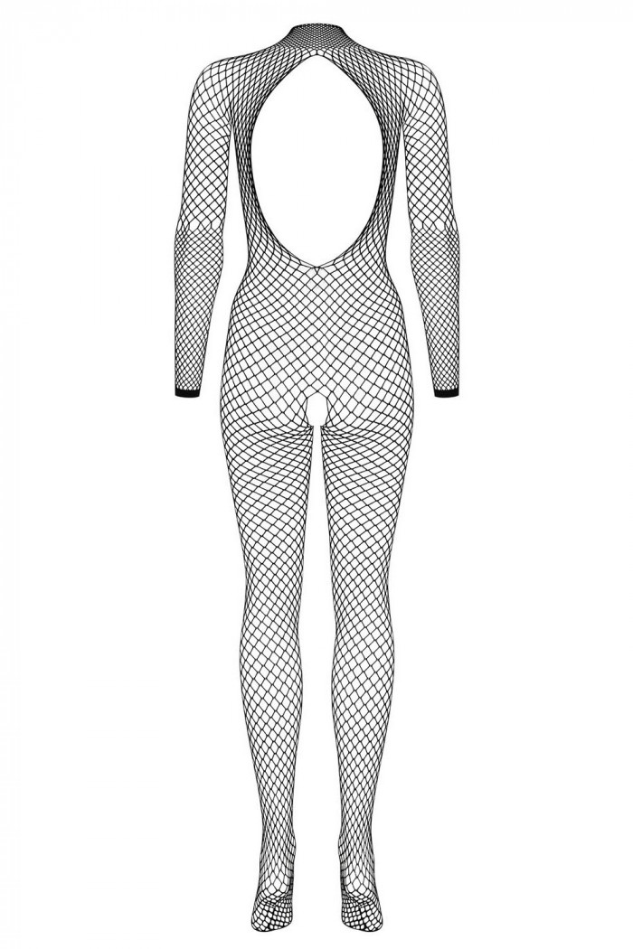 Комбинезон-сетка с вырезом Obsessive N121