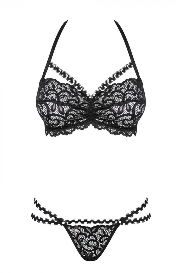 Комплект кружевной с жемчугом Obsessive Joylace Set
