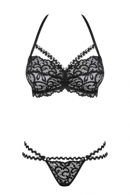 Комплект кружевной с жемчугом Obsessive Joylace Set